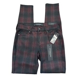 Liverpool Shadow Plaid Madonna Skinny Pants Size 25/0